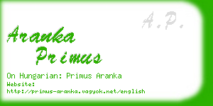 aranka primus business card